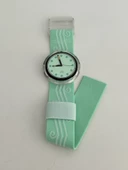 Swatch Pop Mint Sea 46,5mm Lastik Kordon 1992 Vintage Kol Saati (S-042) - 5