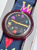 Swatch Pop Alice 46,5mm Lastik Kordon 1992 Vintage Kol Saati (S-040) - 4