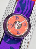 Swatch Pop Fitness Club 46,5mm Lastik Kordon 1992 Vintage Kol Saati (S-046) - 4
