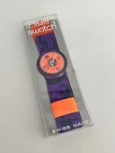 Swatch Pop Fitness Club 46,5mm Lastik Kordon 1992 Vintage Kol Saati (S-046) - 2