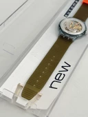 Swatch Automatic Blue Matic 38,5mm Silikon Kordon 1992 Vintage Kol Saati (S-055) thumbnail 7