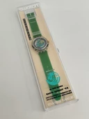 Swatch Automatic Earth 38,5mm Silikon Kordon 1992 Vintage Kol Saati (S-056) thumbnail 2