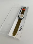 Swatch Automatic Blue Matic 38,5mm Silikon Kordon 1992 Vintage Kol Saati (S-055) thumbnail 4