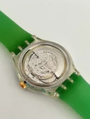Swatch Automatic Earth 38,5mm Silikon Kordon 1992 Vintage Kol Saati (S-056) thumbnail 9