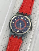 Swatch Gin Rosa 26mm Deri Kordon 1992 Vintage Kol Saati (S-060) - 4