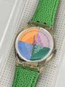 Swatch Piastrella 26mm Deri Kordon 1992 Vintage Kol Saati (S-058) thumbnail 4