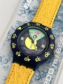 Swatch Scuba Divine 40mm Deri Kordon 1992 Vintage Kol Saati (S-054) - 4