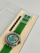 Swatch Automatic Earth 38,5mm Silikon Kordon 1992 Vintage Kol Saati (S-056) thumbnail 6