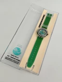 Swatch Automatic Earth 38,5mm Silikon Kordon 1992 Vintage Kol Saati (S-056) thumbnail 4