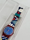 Swatch Exotica 26mm Silikon Kordon 1992 Vintage Kol Saati (S-064) - 5