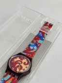 Swatch Fleur De Lyss 26mm Silikon Kordon 1992 Vintage Kol Saati (S-067) - 5