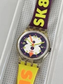 Swatch Snow Collage 26mm Silikon Kordon 1992 Vintage Kol Saati (S-069) - 4