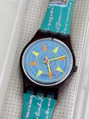 Swatch Compass 26mm Silikon Kordon 1992 Vintage Kol Saati (S-070) thumbnail 4