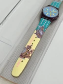 Swatch Compass 26mm Silikon Kordon 1992 Vintage Kol Saati (S-070) thumbnail 6