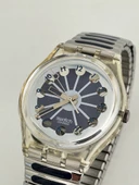 Swatch Blue Segment 35mm Çelik Kordon 1992 Vintage Kol Saati (S-073) - 7