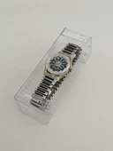 Swatch Blue Segment 35mm Çelik Kordon 1992 Vintage Kol Saati (S-073) - 4