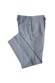 REGULAR KALIP DESENLİ POLİ VİSKON MEVSİMLİK KUMAŞ PANTOLON - 8
