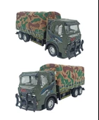 Askeri Kamyon Asker Taşıyıcı Büyük Boy Kamyon Arkası Açılabilen Unimog Askeri Kamyon 40x17cm. - 1