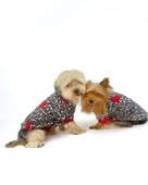 Animal Leo Print Sweat Red Sweat Köpek Kazağı Köpek Poları - 10