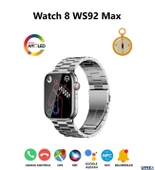 Winex Watch 8 WS92 Max Amoled Ekran Android İos HarmonyOs Uyumlu Akıllı Saat Gümüş - 3