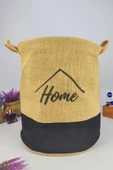 Digithome Hasır Çok Amaçlı Düzenleyici Organizer Mini Yuvarlak Sepet Siyah - CLY-J1013 C1-1-121 - 1