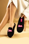 Pembe Potin Önü Kapalı Sessiz Taban Polar Kadın Ev Terliği P01-05-23Bbie - 10