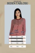 Çizgili Örme Triko Hırka - 10