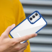 Samsung Galaxy A34 Kılıf Kamera Çıkıntılı Arkası Şeffaf Köşeleri Parlak Renkli Işlemeli Flora Kapak thumbnail 5