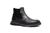 Komcero Erkek Hakiki Deri Chelsea Lastikli Siyah Bot 3K1234-767 - 2