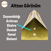 Ovit Açık Mobilya Koltuk Baza Sehpa Kanepe Masa Ayağı Metal Ayak 20 Cm Altın thumbnail 4