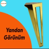 Ovit Açık Mobilya Koltuk Baza Sehpa Kanepe Masa Ayağı Metal Ayak 20 Cm Altın thumbnail 3