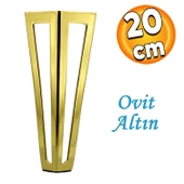 Ovit Açık Mobilya Koltuk Baza Sehpa Kanepe Masa Ayağı Metal Ayak 20 Cm Altın thumbnail 1