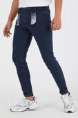 Murratto Erkek Slim Fit Likralı Koyu Mavi Kot Pantolon - 1