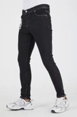 Murratto Erkek Slim Fit Likralı Siyah Kot Pantolon - 3