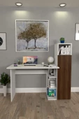 Moonlife Diamond Dolaplı Çalışma Masası Ceviz - 1