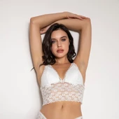 OROVİTA DESTEKLİ V YAKA DANTELLİ BÜSTİYER 5060 - 7