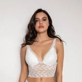 OROVİTA DESTEKLİ V YAKA DANTELLİ BÜSTİYER 5060 - 6