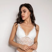 OROVİTA DESTEKLİ V YAKA DANTELLİ BÜSTİYER 5060 - 5