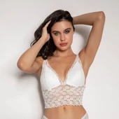 OROVİTA DESTEKLİ V YAKA DANTELLİ BÜSTİYER 5060 - 10