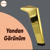 Sehpa Masa Puf Tabure Ünite Baza Koltuk Ayağı Mobilya Ayakları Ayağı Metal Ayakları 12 Cm Altın thumbnail 3
