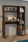 Moonlife Duru Kitaplıklı Çalışma Masası Ceviz - 3
