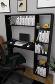 Moonlife Duru Kitaplıklı Çalışma Masası Siyah - 10
