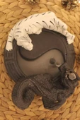 Feng Shui Ejderha Yin Yang Beyaz Kaplan Geri Akış Tütsü thumbnail 1