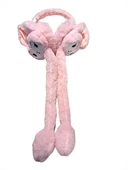 Peluş Kulaklık Hareketli Peluş Çocuk Kulaklığı PEMBE - 2