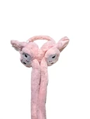 Peluş Kulaklık Hareketli Peluş Çocuk Kulaklığı  PEMBE - 4