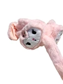 Peluş Kulaklık Hareketli Peluş Çocuk Kulaklığı PEMBE - 3