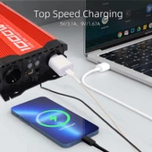 Kobb Kbn1000 12V/220V 1000Watt Tam Sinüs Dönüştürücü İnvertör thumbnail 6