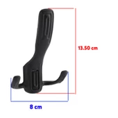 Metal Portmanto Vestiyer Duvar Dolap Elbise Askısı Mat Siyah Mobilya Kapı Askılığı Aparatı thumbnail 2