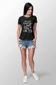 Antisocial Baskılı Dar Kesim Kadın Siyah t-shirt - 1