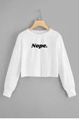 Nope. Crop Sweatshirt - 1